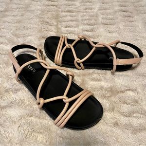 ROAM tan rope sandals with black sole; like new!; women’s size 11